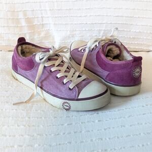 UGG Australia Evera Purple Canvas/Suede Sneakers size 6.5